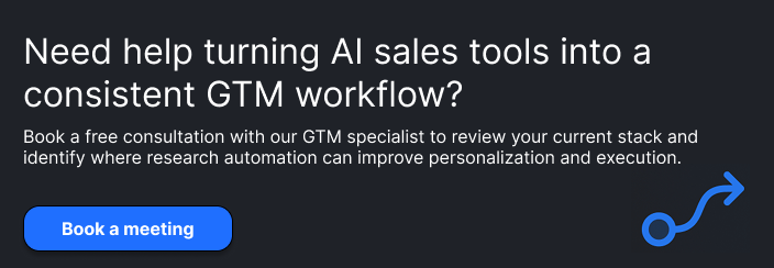 Need help turning ai sales tools into a consistent GTM workflow?Book a free consultation: https://calendly.com/aman-garg91/30min