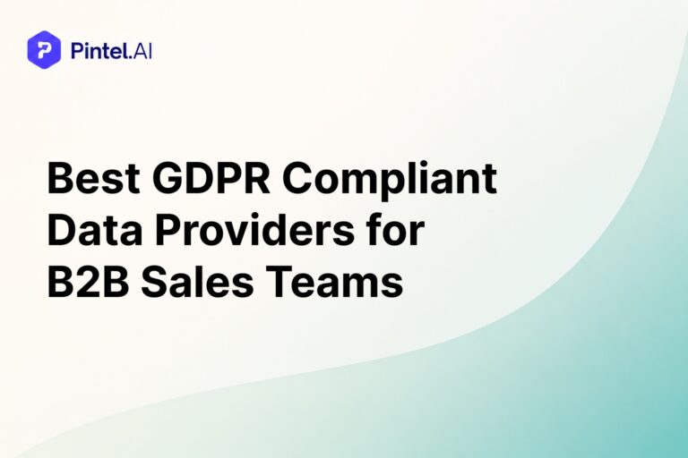 GDPR Compliant Data Providers for B2B Sales