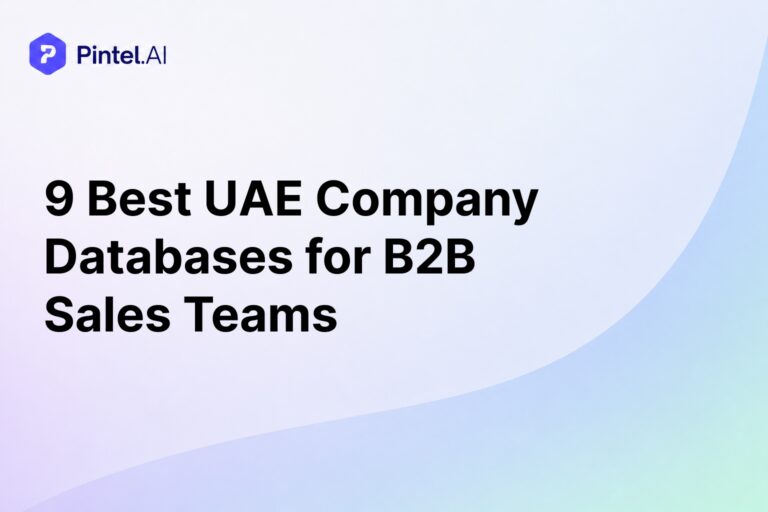 UAE Company data providers for b2b sales