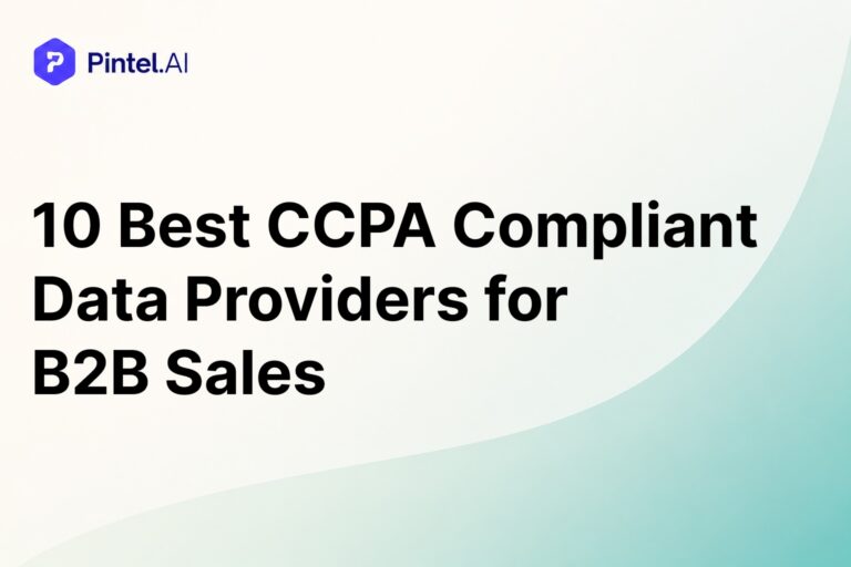 10 Best CCPA Compliant Data Providers for B2B Sales