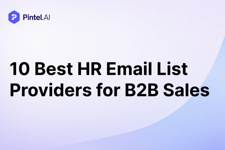 Best HR Email List Providers for B2B Sales