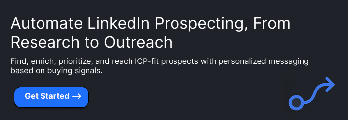 Automate Your LinkedIn Prospecting with Buying SignalsFind ICP-fit companies and decision-makers, enrich their contact data, prioritize prospects using buying signals, and create personalized outreach at scale.