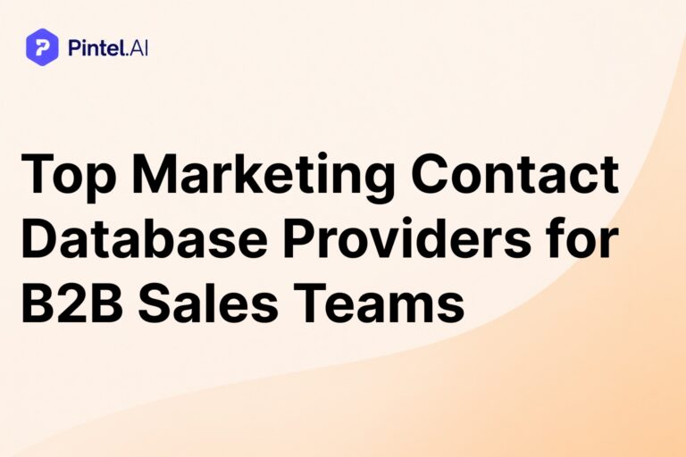 Top Marketing Contact Database Providers for B2B Sales Teams