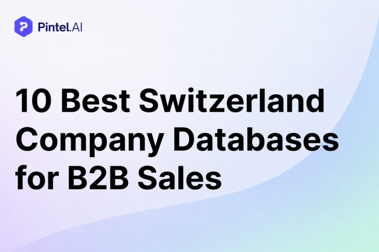 10 Best Switzerland Company Databases for B2B Sales