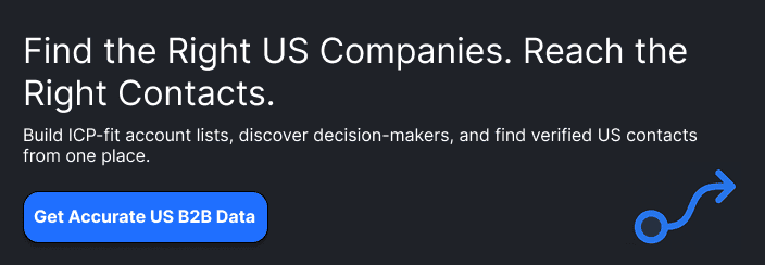 Build ICP-fit account lists, discover decision-makers, and find verified US contacts from one place.