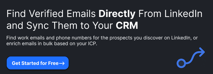 Find work emails and phone numbers for the prospects you discover on LinkedIn, or enrich emails in bulk based on your ICP.