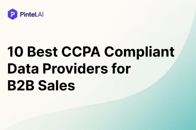 10 Best CCPA Compliant Data Providers for B2B Sales