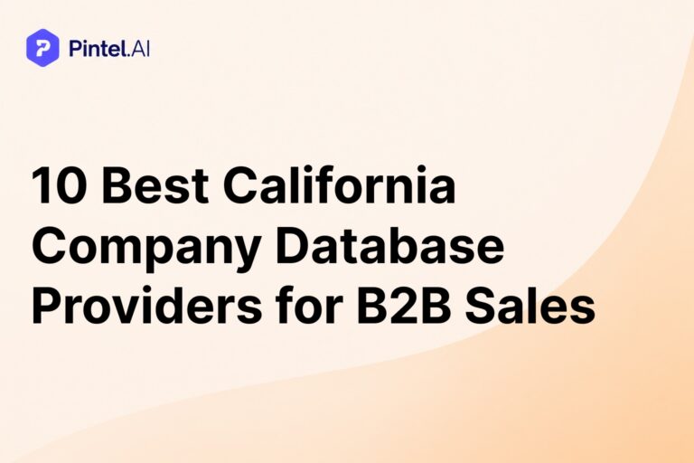 10 Best California Company Database Providers for B2B Sales