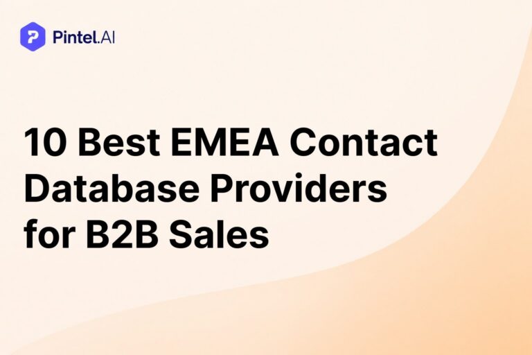 10 Best EMEA Contact Database Providers for B2B Sales in 2026