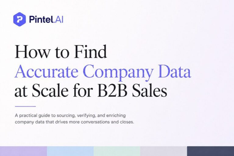 How to Find Accurate Company Data at Scale for B2B Sales