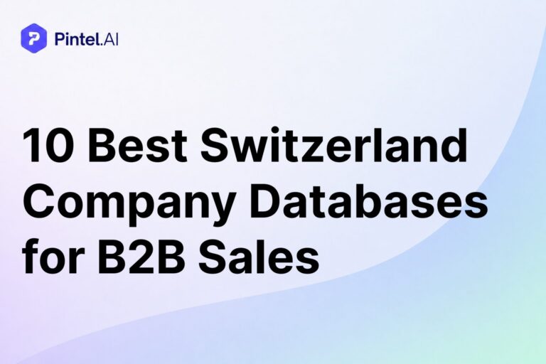 10 Best Switzerland Company Databases for B2B Sales