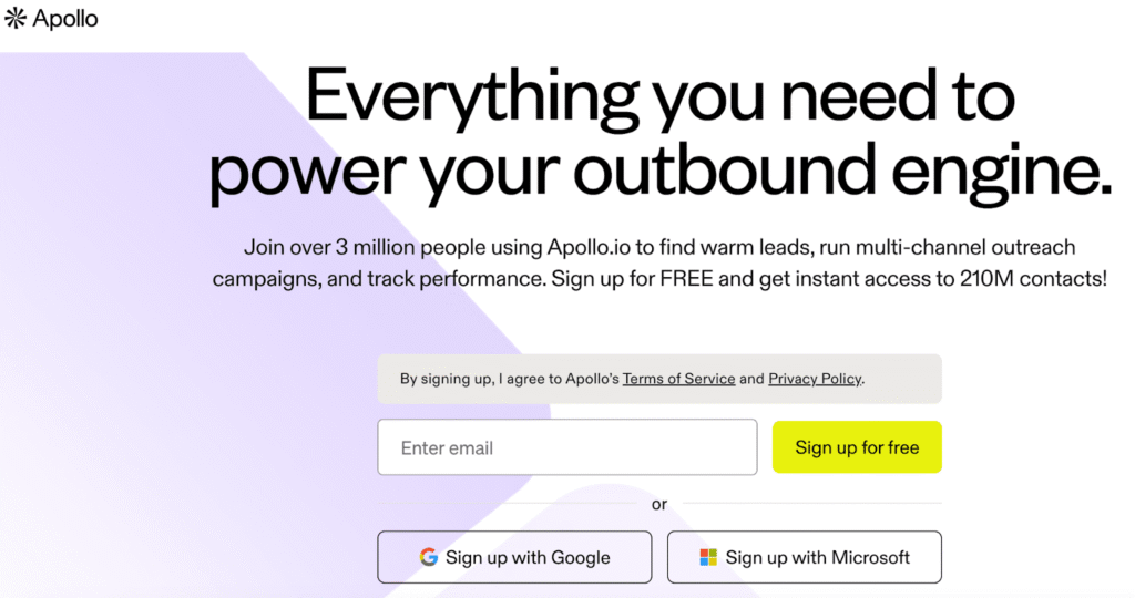 Apollo home page